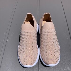 STEVE MADDEN LILLIAN RHINESTONE SLIP ON SNEAKERS
